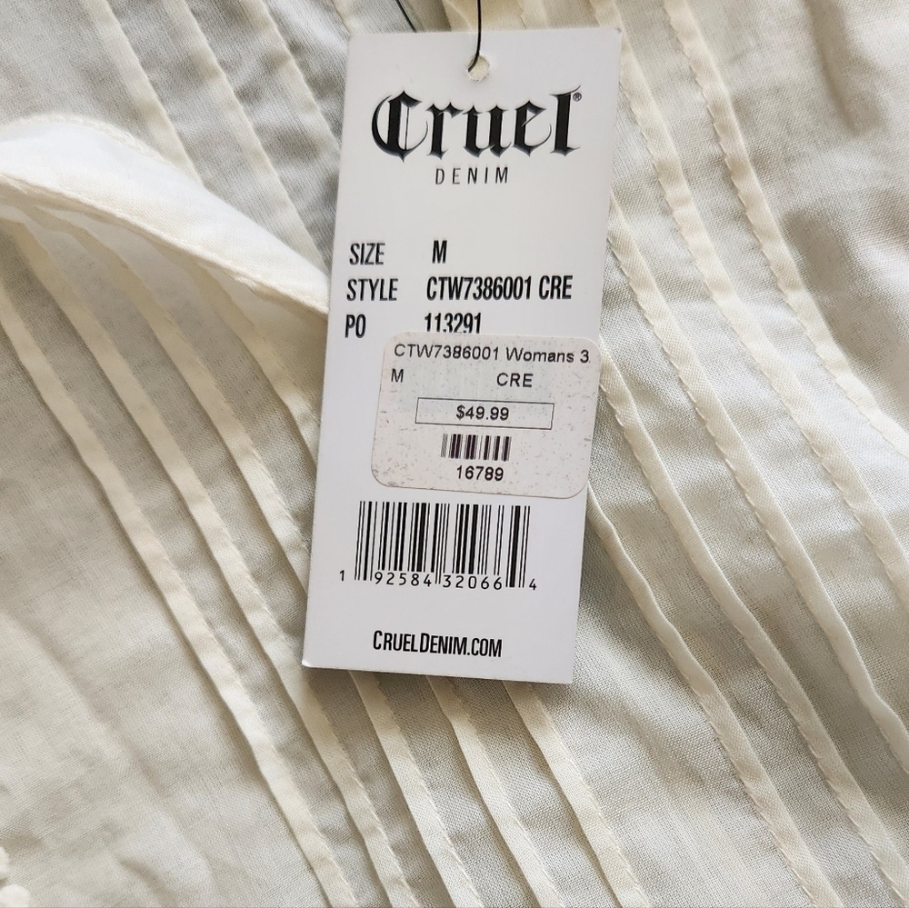 Cruel Girl® Women's Cream 3/4 Billow - Picture 5 of 8